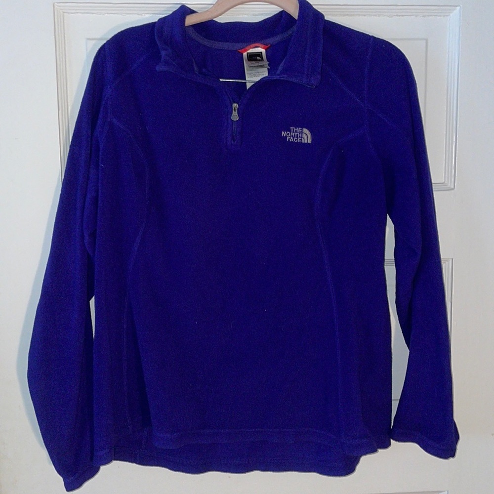 North Face royal purple fleece 1/4 zip
